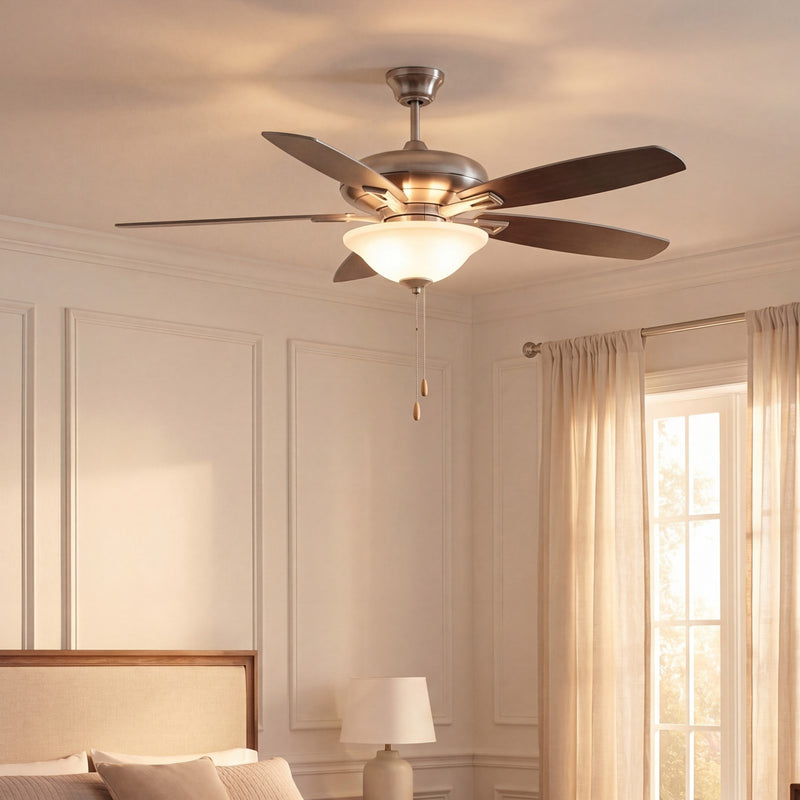 Savoy House 52" 2-Light 20" Ceiling Fan, Brushed Nickel