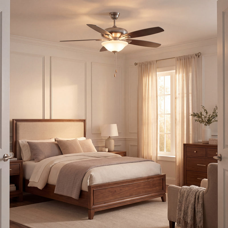 Savoy House 52" 2-Light 20" Ceiling Fan, Brushed Nickel