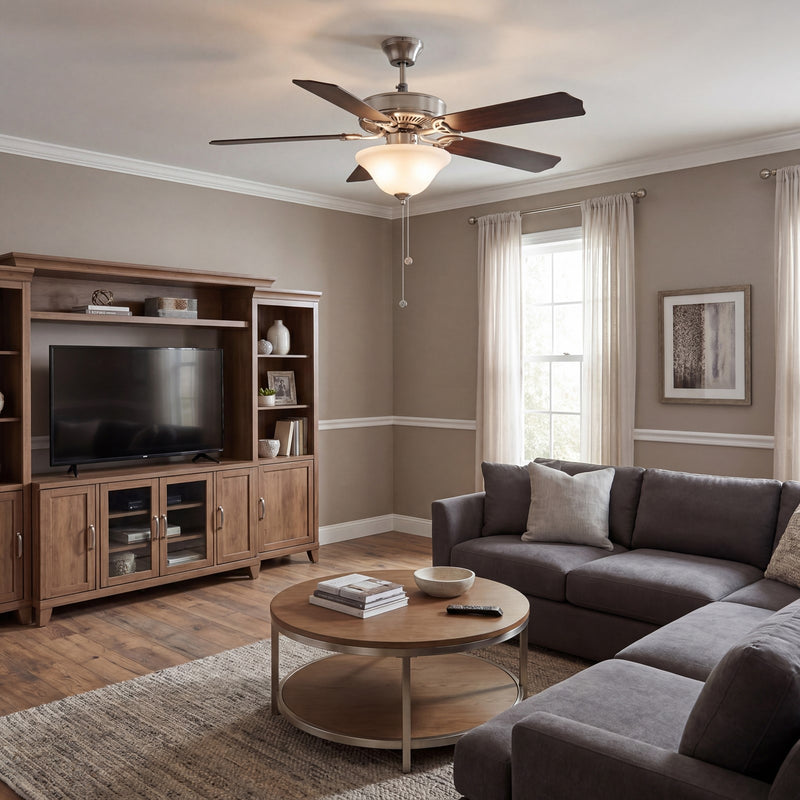 Savoy House 2018 52" 2-Light 26" Ceiling Fan, Brushed Nickel