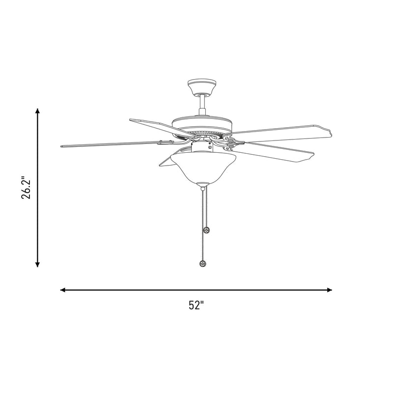 Savoy House 2018 52" 2-Light 26" Ceiling Fan, Brushed Nickel