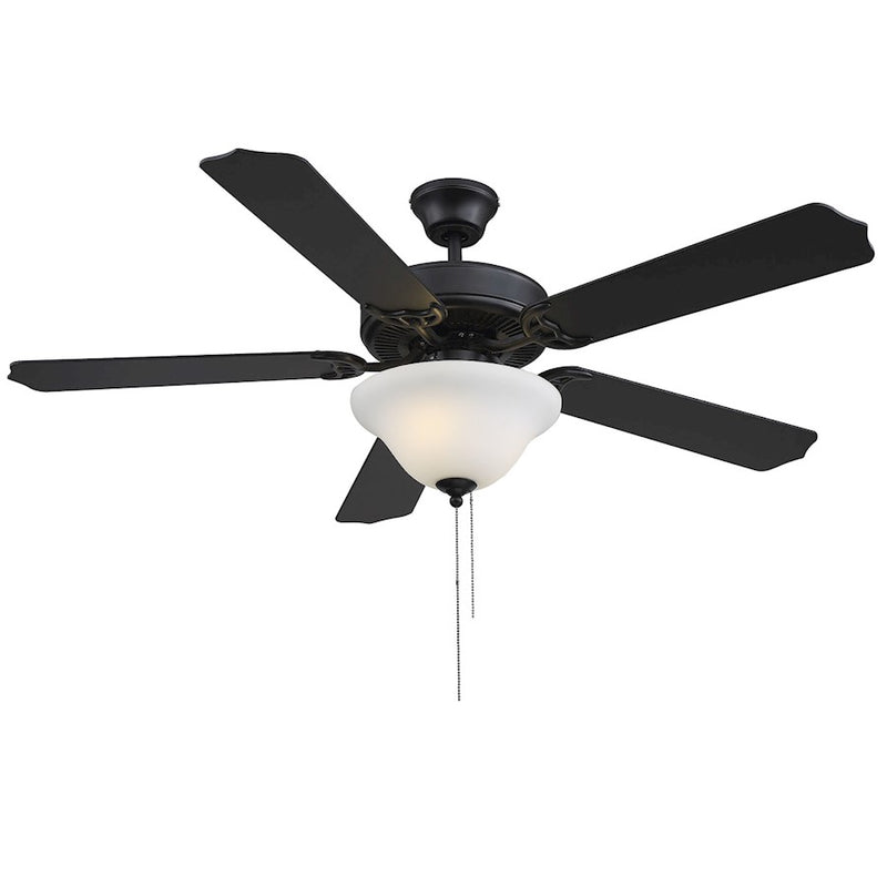 Savoy House 2018 52" 2-Light 26" Ceiling Fan, Matte Black
