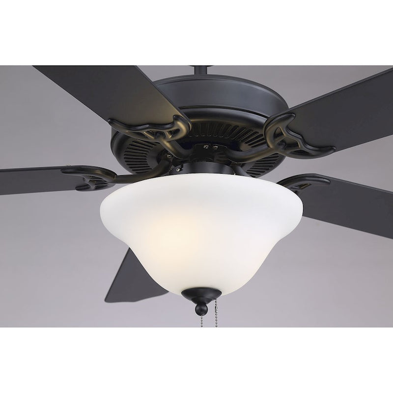 Savoy House 2018 52" 2-Light 26" Ceiling Fan, Matte Black