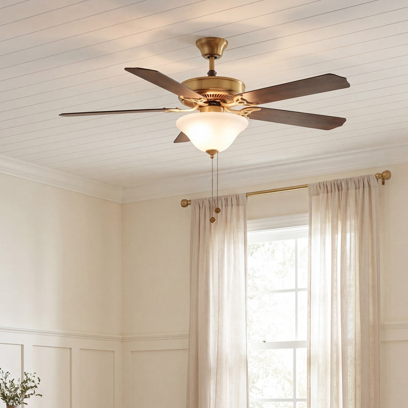 Savoy House 2018 52" 2-Light 26" Ceiling Fan, Natural Brass