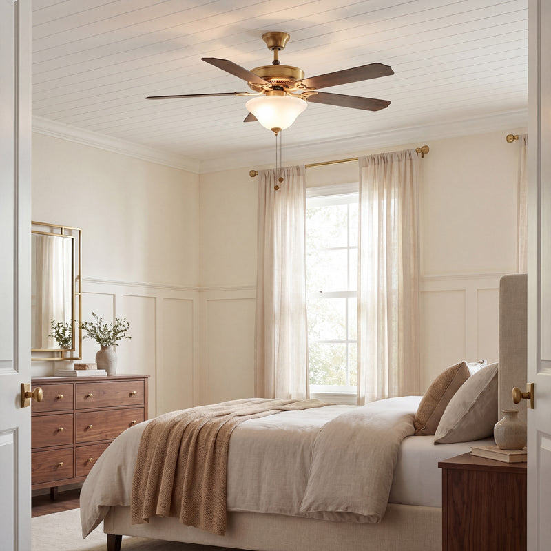 Savoy House 2018 52" 2-Light 26" Ceiling Fan, Natural Brass