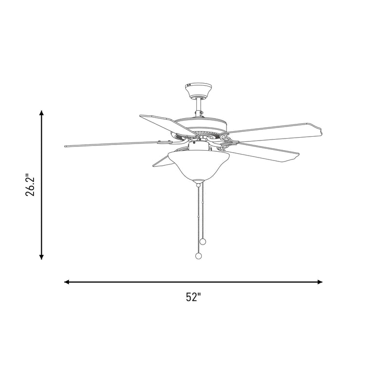 Savoy House 52" 2-Light Ceiling Fan, Oil Rubbed Bronze