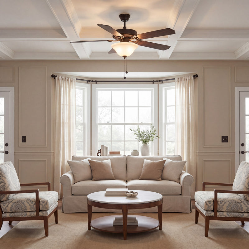 Savoy House 52" 2-Light Ceiling Fan, Oil Rubbed Bronze
