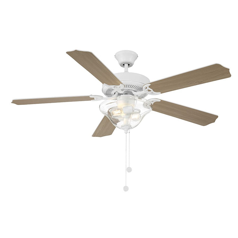 Savoy House 52" 2-Light Ceiling Fan, Bisque White