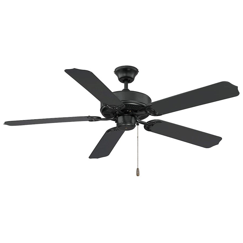 Savoy House 52" Outdoor Ceiling Fan, Matte Black