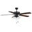 Savoy House 52" 3-Light Ceiling Fan, Matte Black