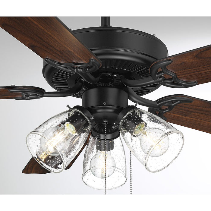 Savoy House 52" 3-Light Ceiling Fan, Matte Black