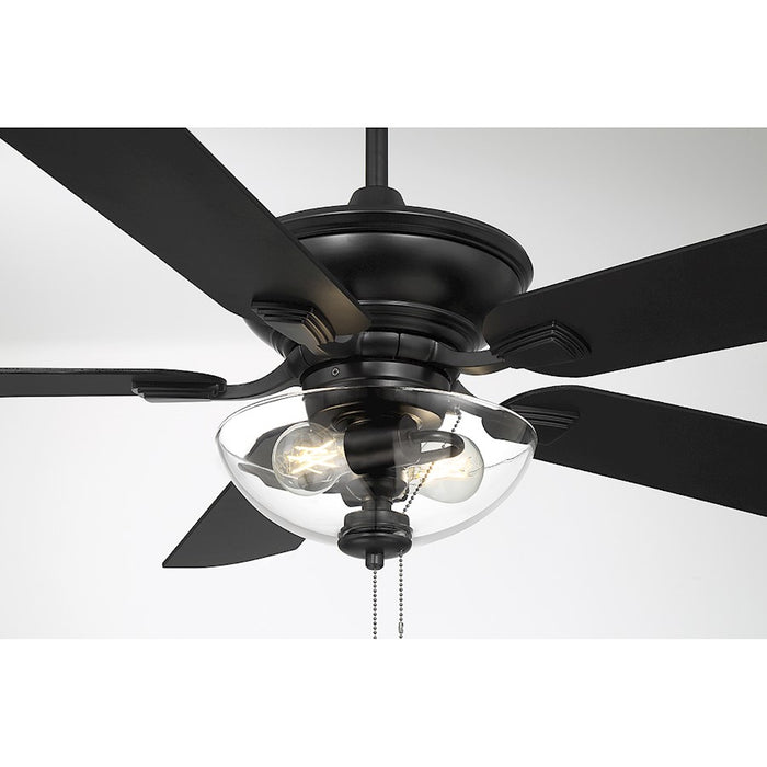 Savoy House 52" 2-Light Outdoor Ceiling Fan, Matte Black