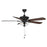 Savoy House 52" 2-Light Outdoor Ceiling Fan, Matte Black