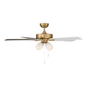 Savoy House 52in 4-Light Ceiling Fan | Transitional Natural Brass and White Opal Glass | Bedroom & Living Room | 52 x 52 x 12.63 in | Model M2035NBRV