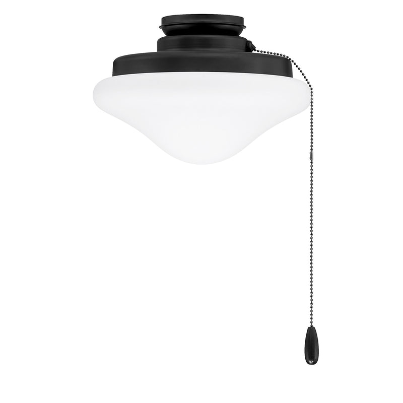 Savoy House Meridian 1-Light LED Fan Light Kit | Transitional Matte Black and White Opal Glass | Indoor & Outdoor Covered Patio | 10.88 | Model M2039MBK