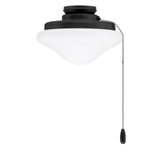 Savoy House Meridian 1-Light LED Fan Light Kit | Transitional Matte Black and White Opal Glass | Indoor & Outdoor Covered Patio | 10.88 | Model M2039MBK