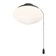 Savoy House Meridian 1-Light LED Fan Light Kit | Transitional Matte Black and White Opal Glass | Indoor & Outdoor Covered Patio | 10.88 | Model M2039MBK