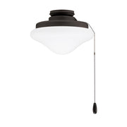 Savoy House Meridian 1-Light LED Fan Light Kit | Transitional Oil Rubbed Bronze and White Opal Glass | Indoor & Outdoor Covered Patio | Model M2039ORB