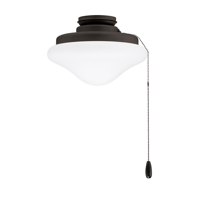 Savoy House Meridian 1-Light LED Fan Light Kit | Transitional Oil Rubbed Bronze and White Opal Glass | Indoor & Outdoor Covered Patio | Model M2039ORB