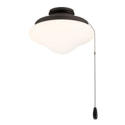 Savoy House Meridian 1-Light LED Fan Light Kit | Transitional Oil Rubbed Bronze and White Opal Glass | Indoor & Outdoor Covered Patio | Model M2039ORB