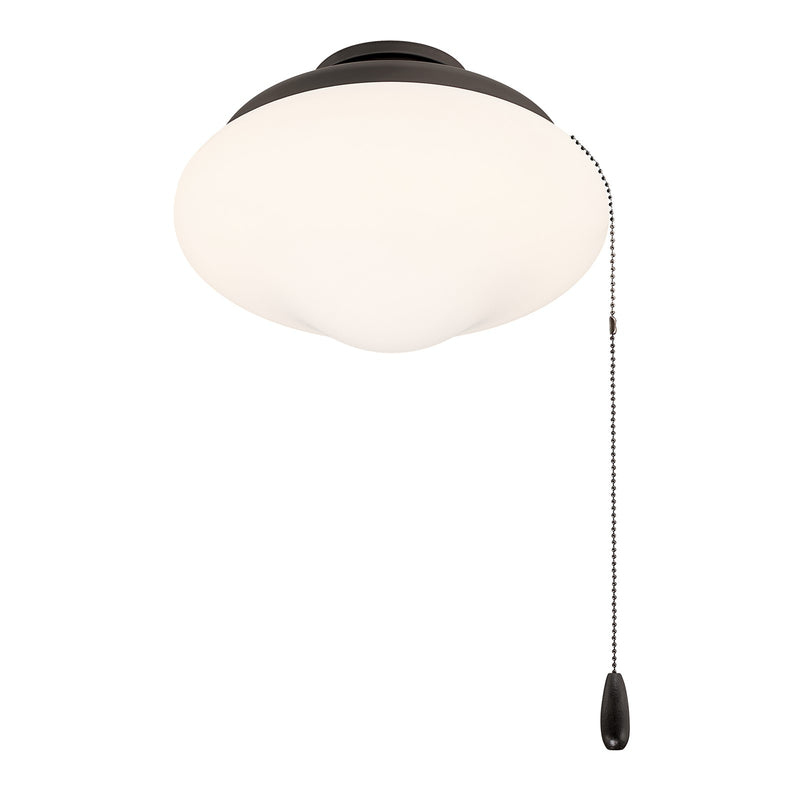 Savoy House Meridian 1-Light LED Fan Light Kit | Transitional Oil Rubbed Bronze and White Opal Glass | Indoor & Outdoor Covered Patio | Model M2039ORB