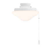 Savoy House Meridian 1-Light LED Fan Light Kit | Transitional White and White Opal Glass | Indoor & Outdoor Covered Patio | 10.88 x 10.88 | Model M2039WH