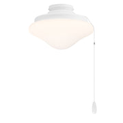 Savoy House Meridian 1-Light LED Fan Light Kit | Transitional White and White Opal Glass | Indoor & Outdoor Covered Patio | 10.88 x 10.88 | Model M2039WH