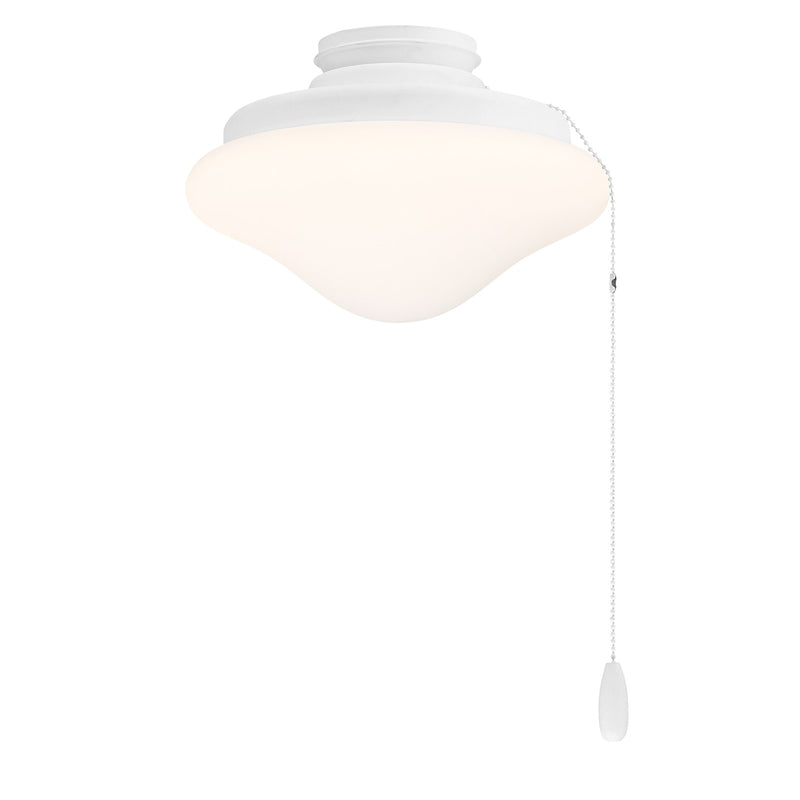Savoy House Meridian 1-Light LED Fan Light Kit | Transitional White and White Opal Glass | Indoor & Outdoor Covered Patio | 10.88 x 10.88 | Model M2039WH