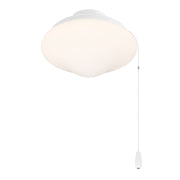 Savoy House Meridian 1-Light LED Fan Light Kit | Transitional White and White Opal Glass | Indoor & Outdoor Covered Patio | 10.88 x 10.88 | Model M2039WH