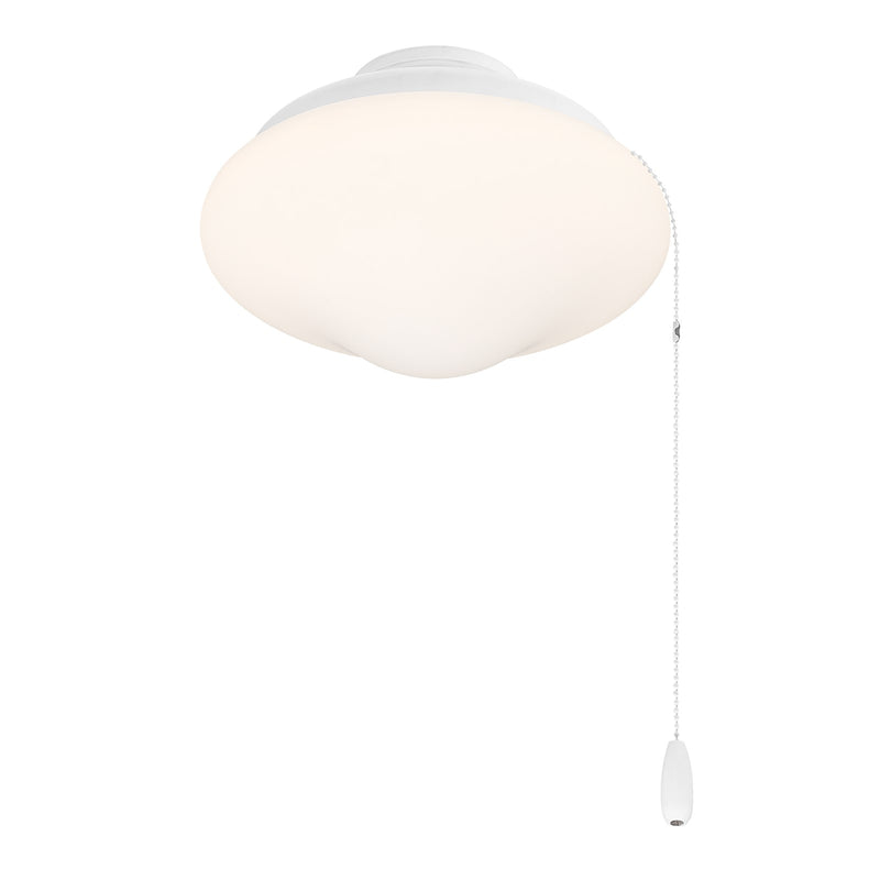 Savoy House Meridian 1-Light LED Fan Light Kit | Transitional White and White Opal Glass | Indoor & Outdoor Covered Patio | 10.88 x 10.88 | Model M2039WH