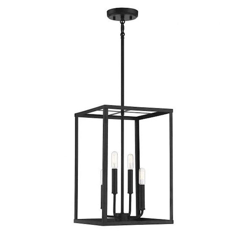 Savoy House 4-Light 18" Pendant, Matte Black