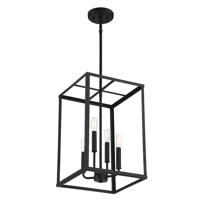 Savoy House 4-Light 18" Pendant, Matte Black