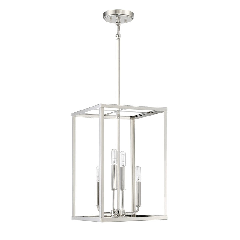Savoy House 4-Light 18" Pendant, Polished Nickel