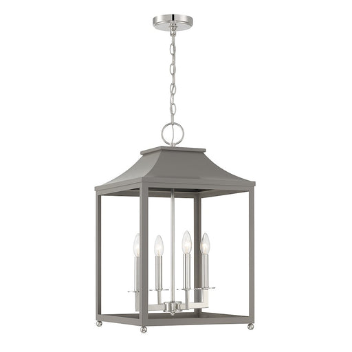 Savoy Meridian Pendant, Gray/Polished Nickel