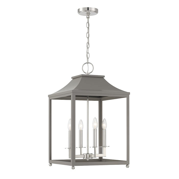 Savoy Meridian Pendant, Gray/Polished Nickel
