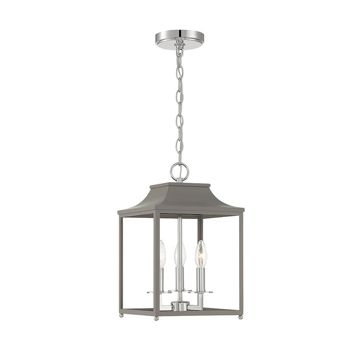 Savoy House 3-Light Pendant, Gray/Polished Nickel - M30013GRYPN