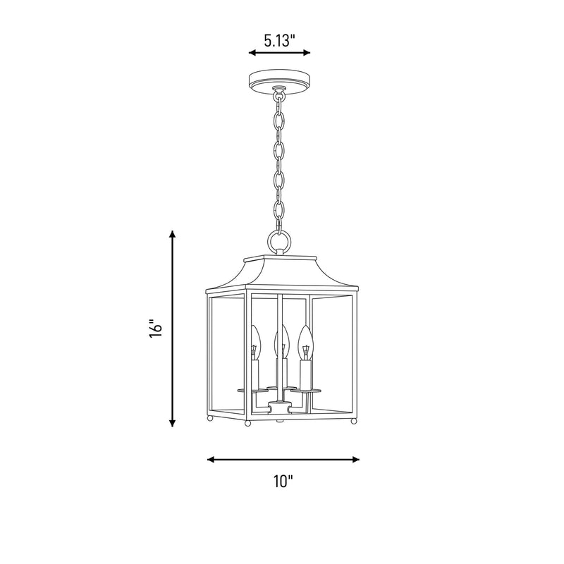 Savoy Meridian 3 Light 10" Pendant