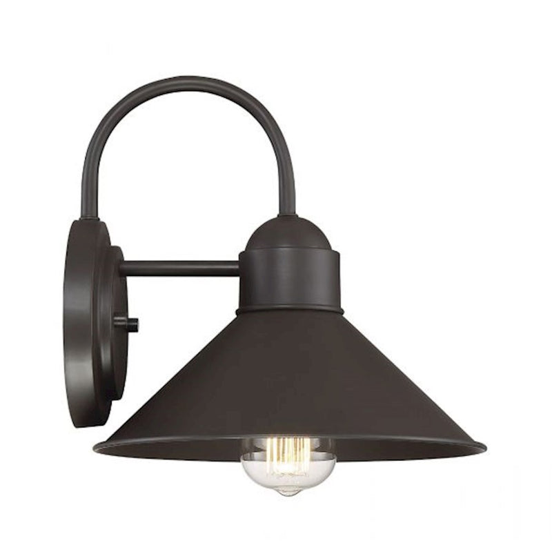 Meridian Modern 1 Light 10" Outdoor Wall Lantern, Bronze