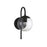 Meridian Farmhouse 1 Light 13" Outdoor Wall Lantern, Black/Clear