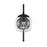 Meridian Farmhouse 1 Light 13" Outdoor Wall Lantern, Black/Clear