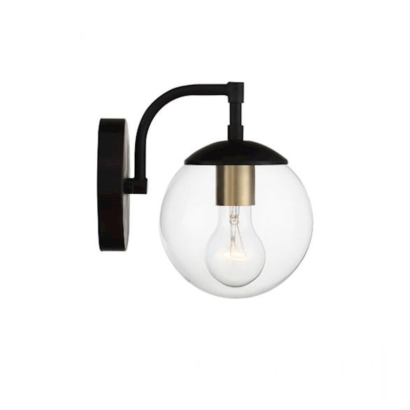 Savoy House 1Lt 8" Outdoor Wall Lantern, Bronze/Natural Brass