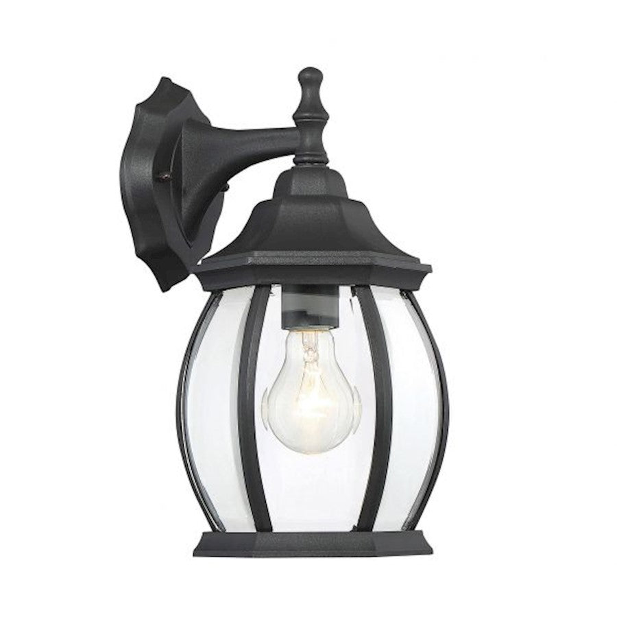 Savoy House 1-Light 13" Outdoor Wall Lantern, Black - M50053BK