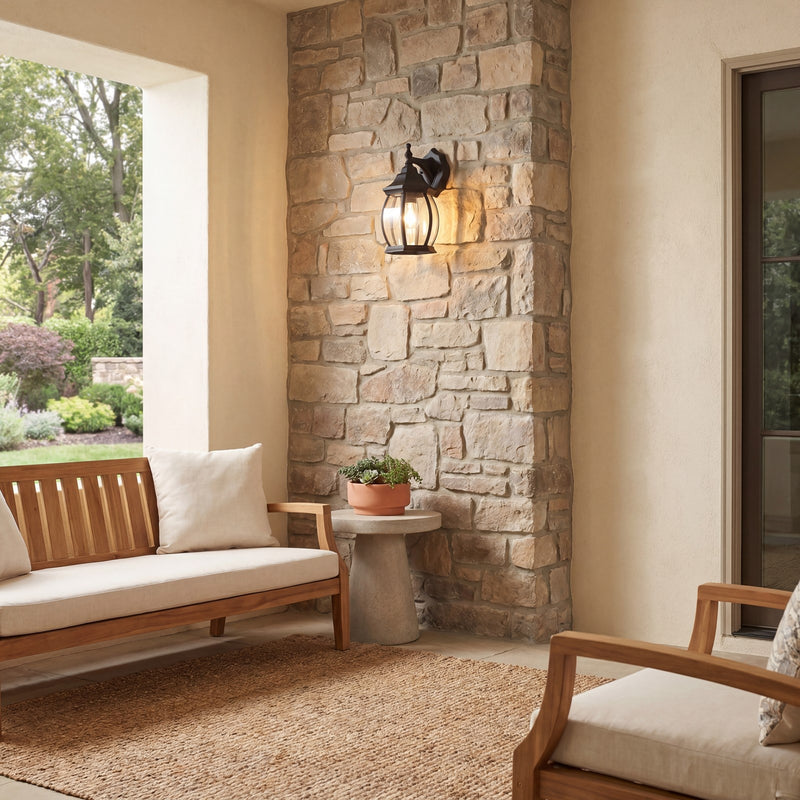 Savoy House 1-Light 13" Outdoor Wall Lantern, Black