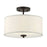 Savoy House 2-Light 10" Ceiling Light, Bronze/White Fabric - M60008ORB