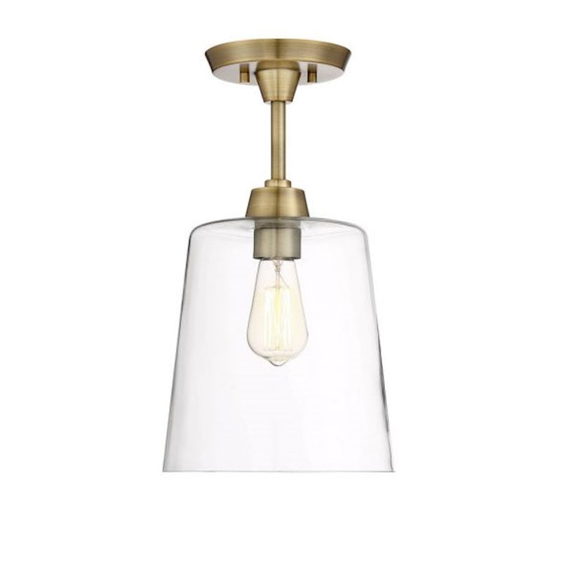 Meridian Modern 1 Light 17" Semi Flush Mount