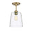 Meridian Modern 1 Light 17" Semi Flush Mount