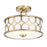 Meridian Mid-Century Modern 2 Light Semi Flush Mount