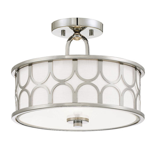 Meridian Mid-Century Modern 2 Light Semi Flush Mount