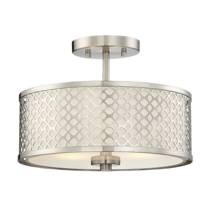 Meridian Modern 2 Light Semi Flush Mount