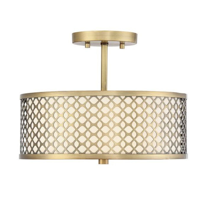 Meridian Modern 2 Light Semi Flush Mount