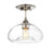 Savoy House 1-Light 11" Ceiling Light, Polished Nickel/Curved Clear - M60017PN